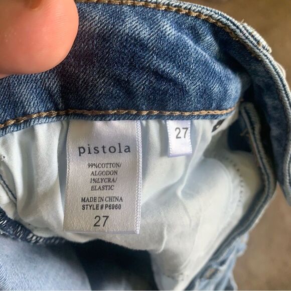 Pistola Distressed Skinny Ankle Zipper Jeans - Women Size 27 - Picture 11 of 11